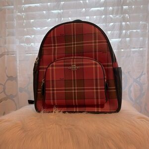 Stylish Plaid Coach Backpack🤩